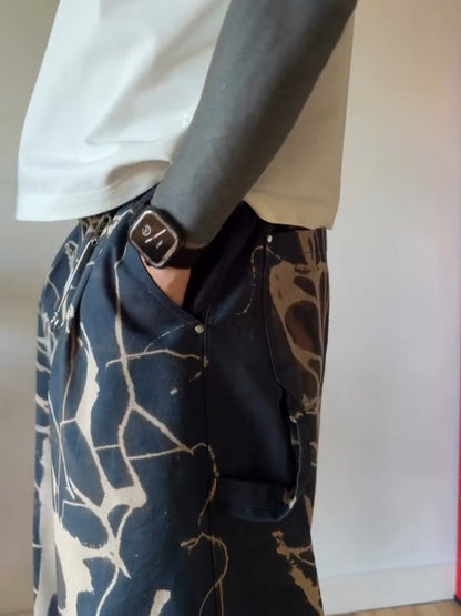 🔥 BUT 2 GET 10% OFF 🔥 Splatter Art Wide Leg Streetwear Trousers