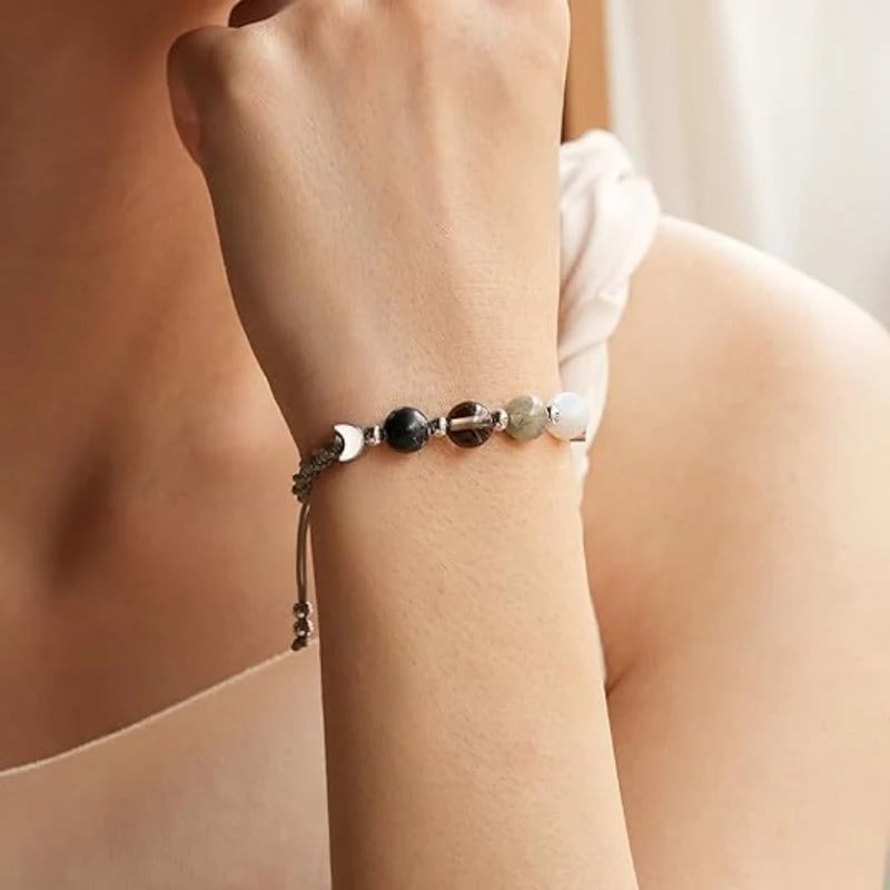 🔥#1 Bestseller - Sconto del 49%丨Moon Phase Crystal Bracelet