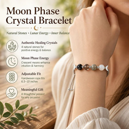 🔥#1 Bestseller - Sconto del 49%丨Moon Phase Crystal Bracelet