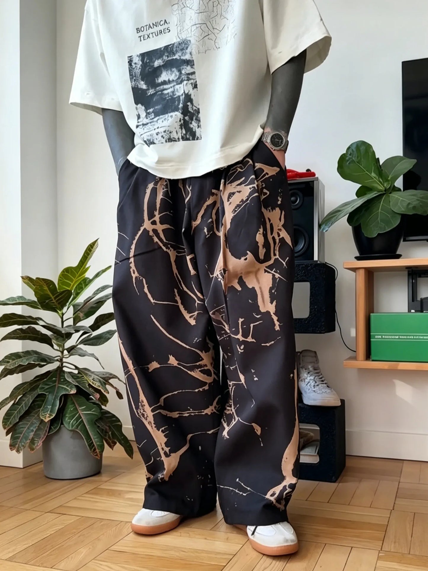 🔥 BUT 2 GET 10% OFF 🔥 Splatter Art Wide Leg Streetwear Trousers