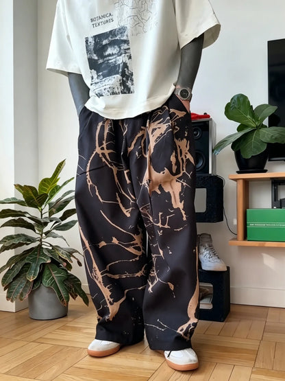 🔥 BUT 2 GET 10% OFF 🔥 Splatter Art Wide Leg Streetwear Trousers