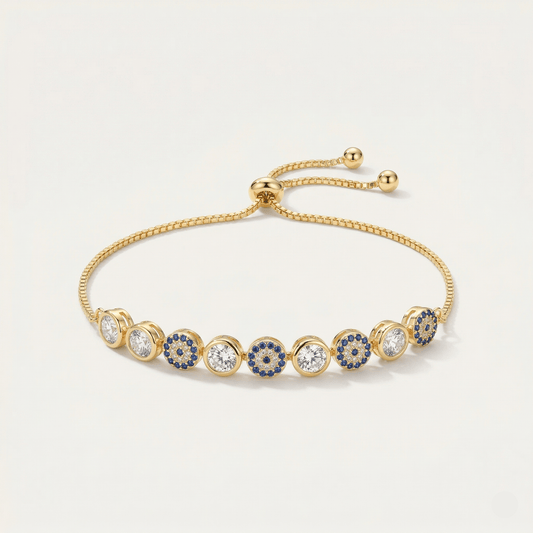Evil Eye Crystal Adjustable Bracelet