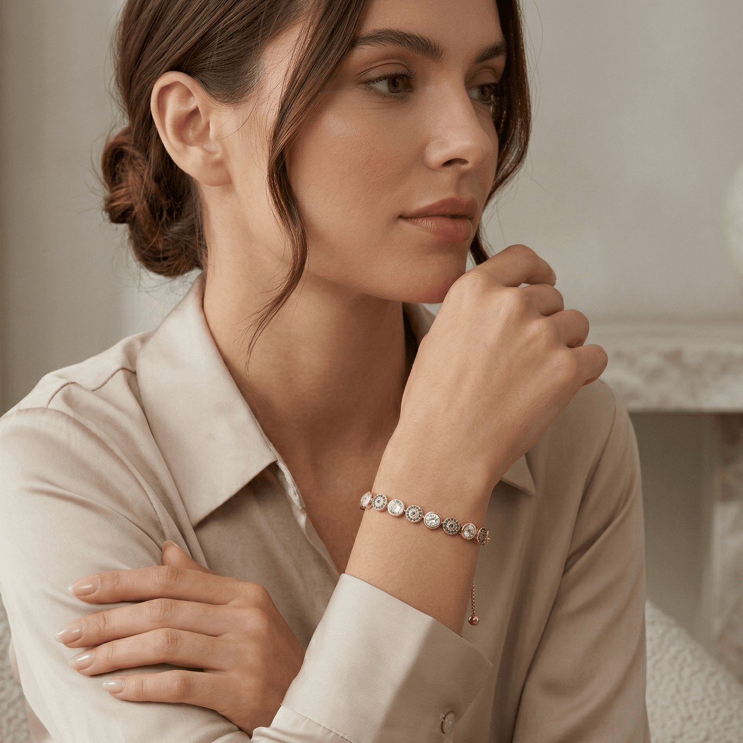 Evil Eye Crystal Adjustable Bracelet