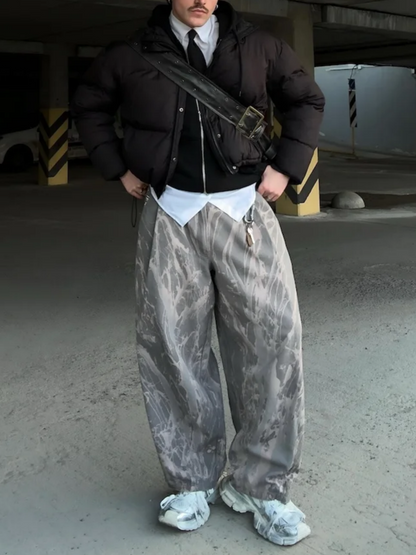 🔥 BUT 2 GET 10% OFF 🔥 Splatter Art Wide Leg Streetwear Trousers