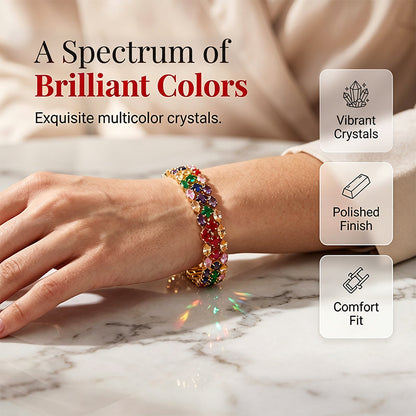🌸 50% OFF NOW! 🌸Women's Elegant Multicolor Tennis Bracelet