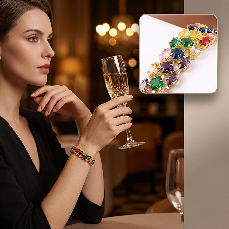 🌸 50% OFF NOW! 🌸Women's Elegant Multicolor Tennis Bracelet